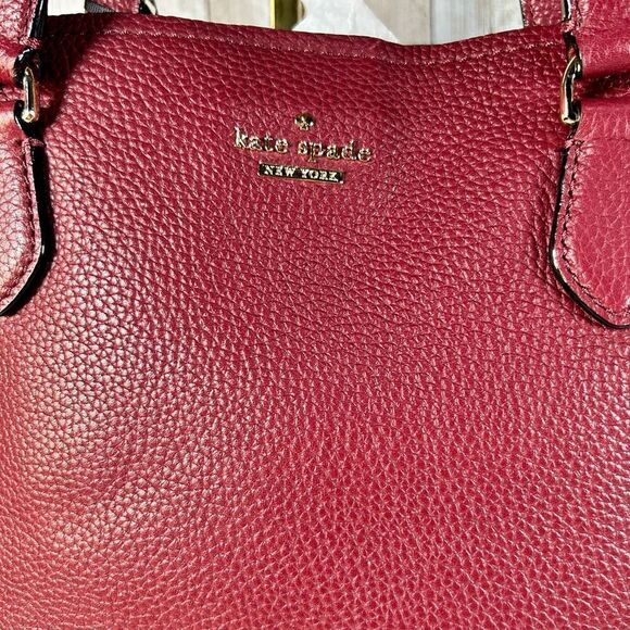 Kate Spade Jackson Street Kristine Ladies Medium Fig Jam Leather Tote Bag NWT - Picture 2 of 9